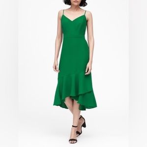 Banana Republic green midi sheath dress